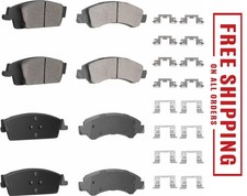 Set pastiglie freno a disco anteriori posteriori in ceramica per GMC Sierra 1500/Chevy Silverado 1500