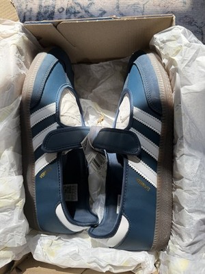 adidas Samba Mary Jane Crew Navy/White/Gold Metallic Hook & Loop IH6484