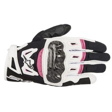 Alpinestars Stella SMX-2 Air Carbon V2 Gloves - Black/White/Fuchsia - Small