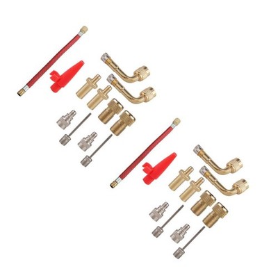  2 Sets Reifenfüllset Luftpumpe Adapter Reifenventiladapter Luftpumpenadapter
