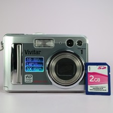 Vivitar Vivicam X325 10.1MP Compact Digital Camera Silver Tested