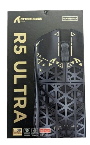 ATTACK SHARK R5Ultra 8K Carbon Fiber 2.4Ghz Wireless Gaming Mouse with 42000 DPI - 第 6/11 張圖片