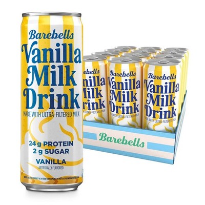 Barebells Milk Drink Ultra Filtered Vanilla Flavor Protein 12x 325ml ea NEW