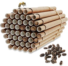 Mason Bee Nesting Tubes Refills (8Mm & 10Mm, 100 Pack, 50 Each) - Bee Tubes - Ca