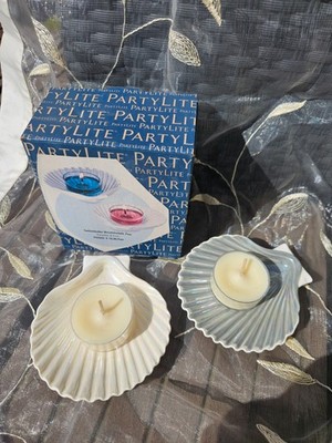 PartyLite Teelichthalter Muschelschale Paar , gebraucht in OVP