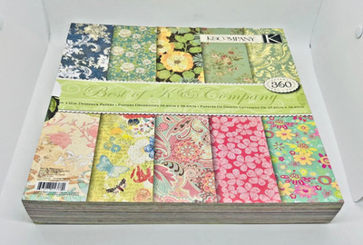 K&Company Best of K Designer Paper Pad, 360 Sheets Floral Boho (12x12)