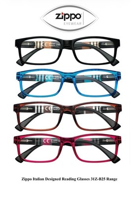 Zippo Lesebrille italienisches Design 31Z-B25 4 Farben 1,0-3,5 Vergrößerung