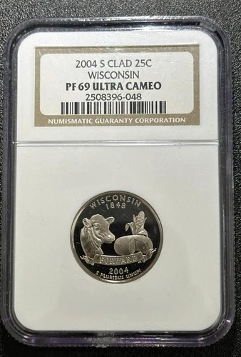 2004-S 50 State Quarters Wisconsin Proof — photo from the most recent tracked eBay sale