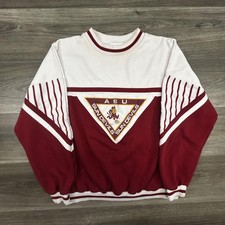 Vintage Arizona State Sun Devils Sweatshirt Mens Large Red NCAA Football 90s