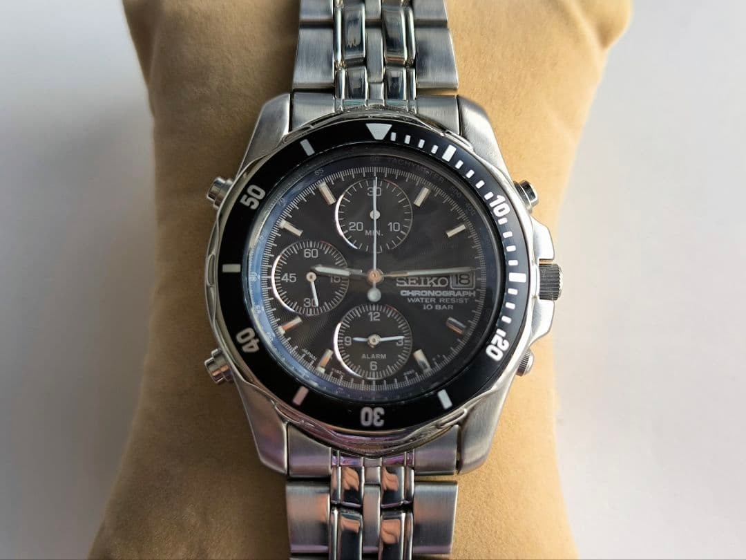 Seiko Prospex SBCL001 Chronograph Quartz Black Dial 6.69-7.09in Wrist image 4