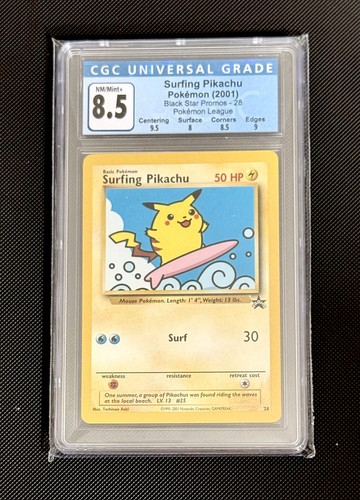 Surfing Pikachu graded CGC 8.5 for sale on eBay