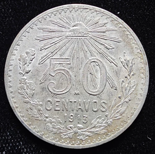 1913 Mexico 50 Centavos Silver — photo from the most recent tracked eBay sale