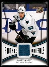 2013-14 Upper Deck Rookie Materials Matt Nieto San Jose Sharks #RM-MN