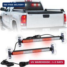 2x 17.7 Inch Traffic Advisor Light Bar 144 Led Emergency Lights Red White Warn 2x 17.7 Inch Traffic Advisor Light Bar 144 Led Emergency Lights Red White Warn