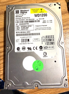 Western Digital Caviar 120GB Internal 7200RPM 3.5" (WD1200JB-00CRA1) HDD, good!