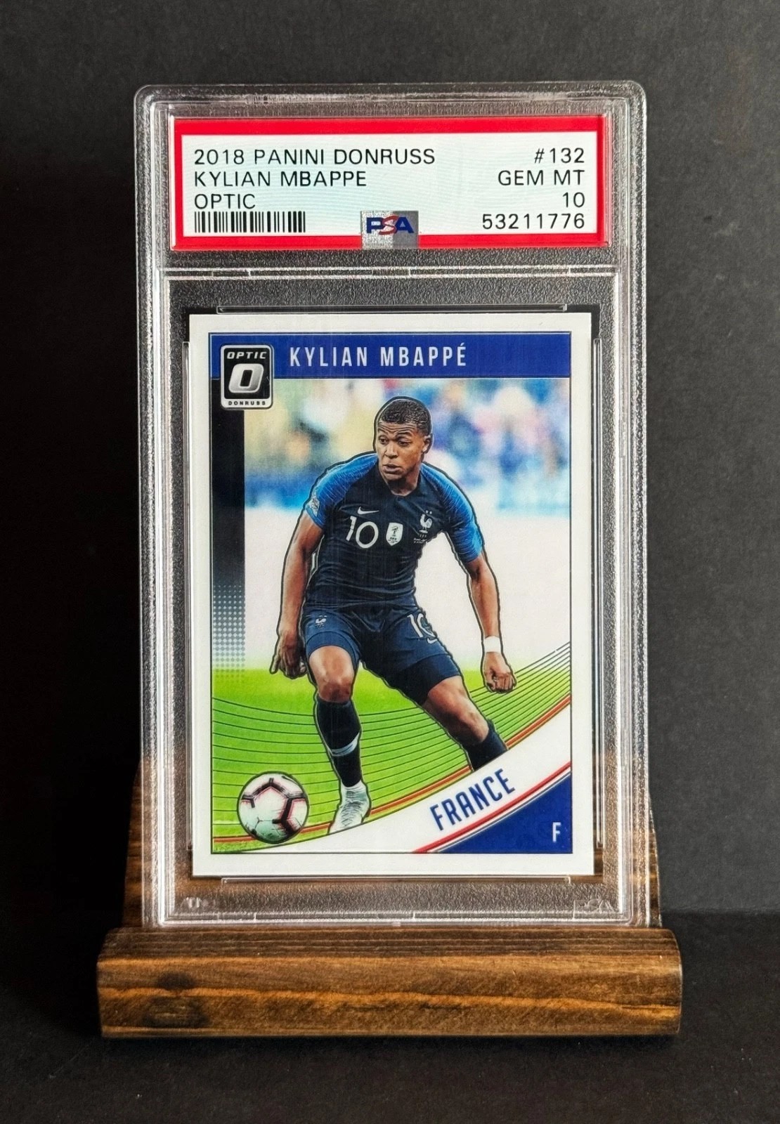 2018 Panini Donruss Optic Kylian Mbappe #132 PSA 10 France World Cup Soccer view 1