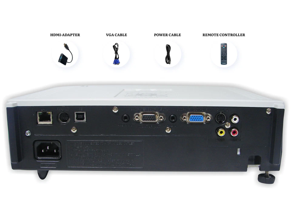 Sharp PG-D3010X DLP Projector 3000 ANSI 3D Ready 1080p HDMI-Adapter w/Remote - Image 3 of 4