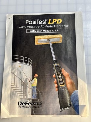DEFELSKO PosiTest LPD Basic Kit Pin Hole Detector,Test Volt 9, 67.5, 90V 54GC56