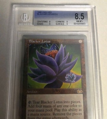 BLACKER LOTUS MTG Unglued BGS 8.5 MINT RARE Artifact 1998