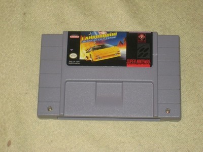 Lamborghini Challenge for SNES. Clean/Tested Nintendo. Authentic. RARE! Tacing!