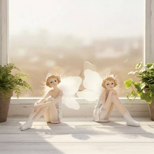2 St&uuml;ck Engelsfigur Kreatives Design Engelstatue Handbemalt f&uuml;r Auto,