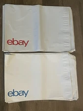 100 Ebay Branded Poly Mailers envelopes 12.5x10 & 11.5x9  shipping no padding
