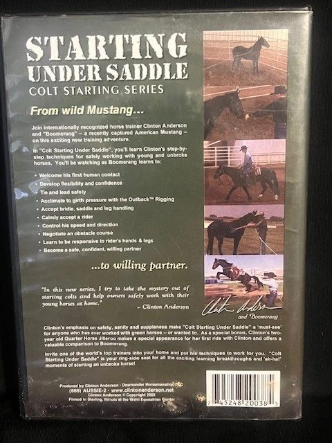 2003 Clinton Anderson Downunder Horsemanship DVD Starting Under Saddle Parts 1-4 - Image 2 of 4