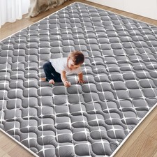 Baby Play Mat - 65" X 50",Premium Thicker Foam One-Piece Crawling Mat, Machin