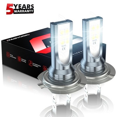 2PCS H7 Mini LED Headlight Bulbs Conversion Kit High Low Fog 320W 6000K White