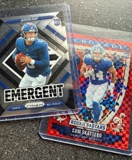 Crusade Cam Skattebo #21 Red Plaid (RC) + Jaxson Dart #6 Silver Emergent (RC)