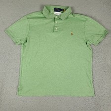 Ralph Lauren Polo Shirt Mens Medium Green Slim Fit Pony Short Sleeve RUNS SHORT