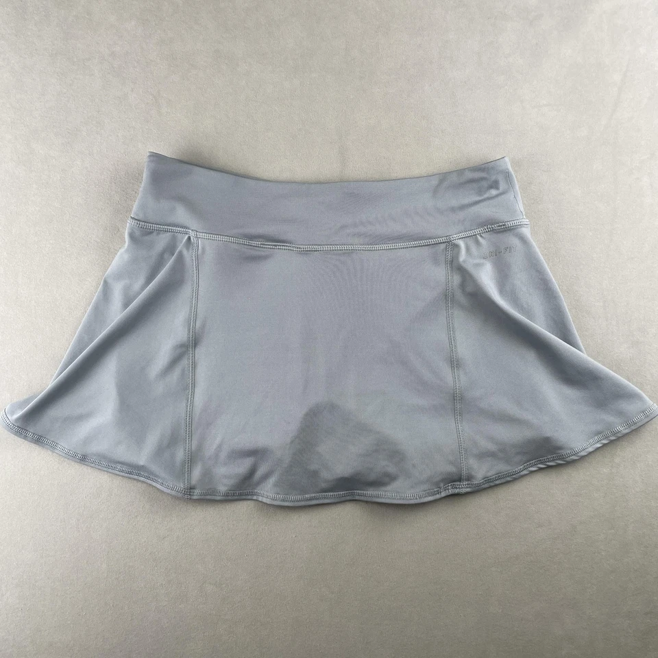 Nike Dri-FIT Falda Skort Mujer M Gris Tenis Entrenamiento Pantalones Cortos Incorporados 620842-088 Foto 3 de 4