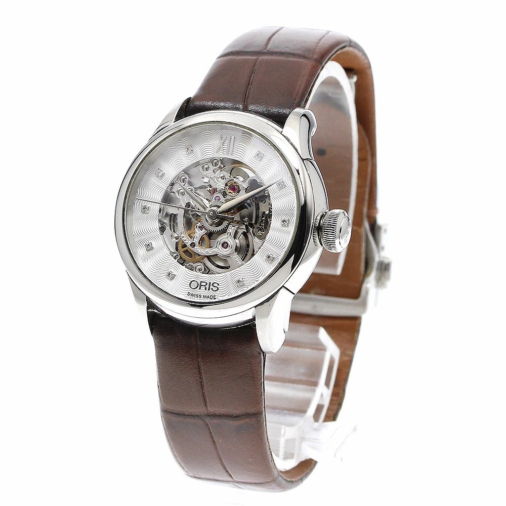 Oris Artelier Skeleton 7604 Automatic Diamond Boy… - image 2