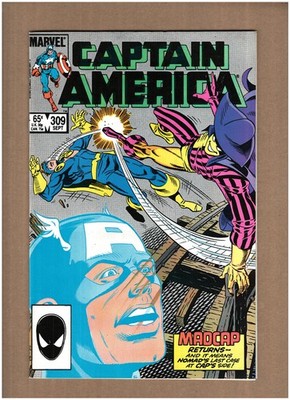 Captain America #309 Marvel Comics 1985 MADCAP VF- 7.5