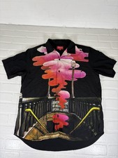 Supreme Shirt Mens Medium Black NYC Subway Button Up Camp Short Sleeve Graphic