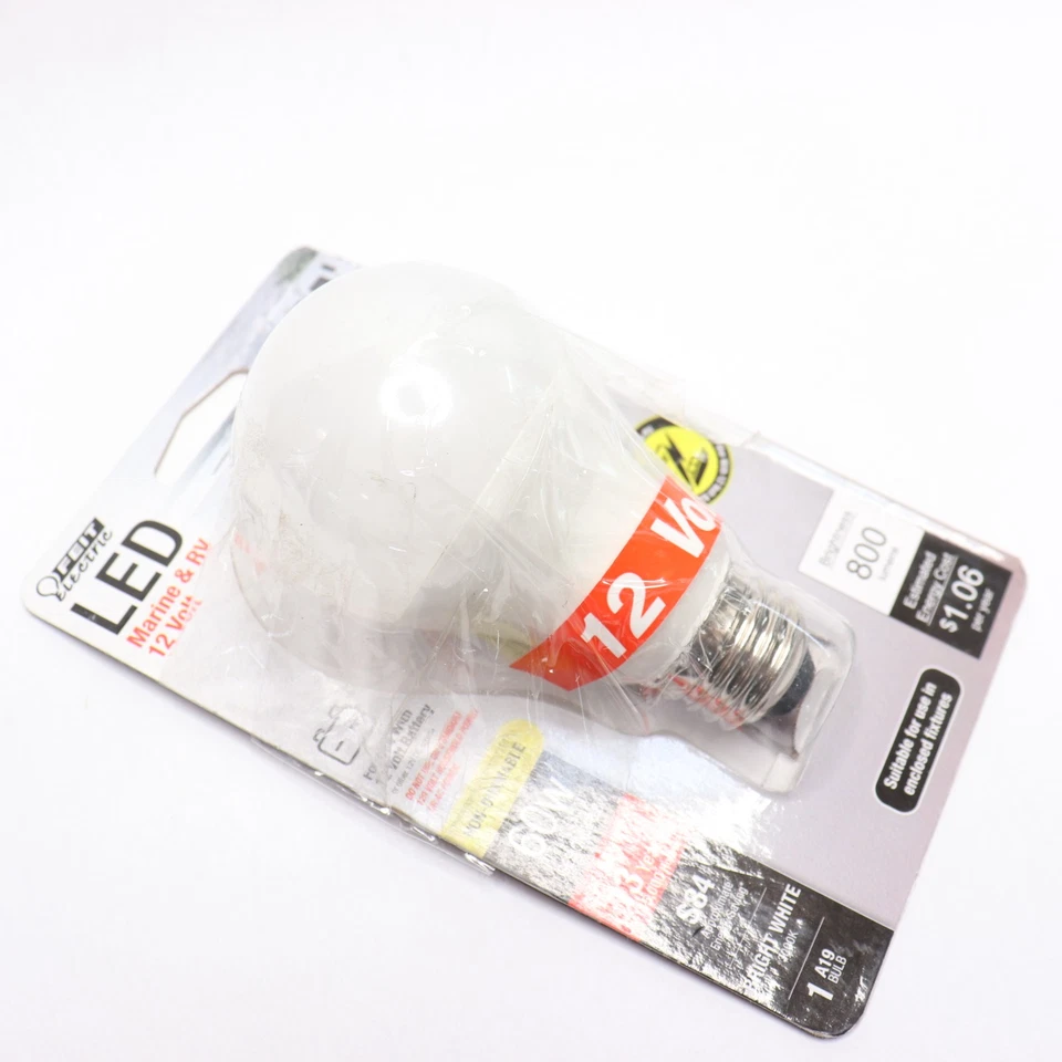 Feit Electric Boat & RV LED Plastic White A19 3000K 60W 12V BPOM60/930CA/LED-12 - Image 4 of 4