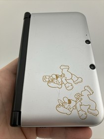 Nintendo 3DS XL Mario Theme The Year of Luigi Handheld System Blac/Silver- WORKS