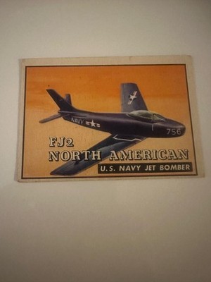 1952 Topps Wings Card #137 FJ2 North American US Navy Jet Bomber