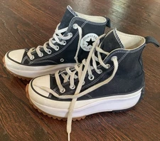 Converse Run Star Hike Hi Platform 166800C Black Sneakers Size W 6.5/ M 5
