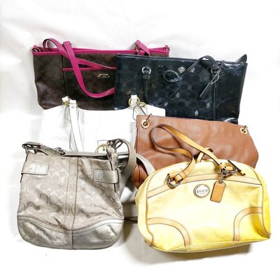 NO TARIFF Coach Leather Shoulder Bag Tote Bag 6 piece set 586085 | eBay