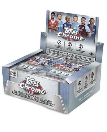Jumbo Box 2025 Topps Chrome UEFA card
