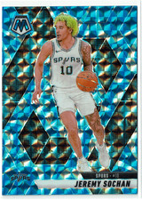 2024-25 Panini Mosaic Basketball - Jeremy Sochan #54 Reactive Blue