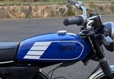 Yamaha FS1 2RU Model 1986 Blue & White Painted Steel Fuel Petrol Tank with Cap