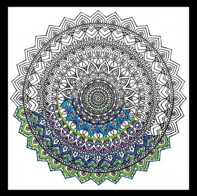 Design Works Zenbroidery bedruckter Stoff M&ala Stickpackung