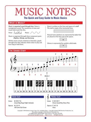 Music Notes: The Quick & Easy Guide to Music Basics Piano Method | Beginner Pian