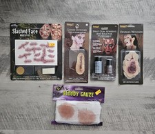 Spirit Halloween Cosplay Face Makeup And Accessories Lot Stiches Wounds NEW