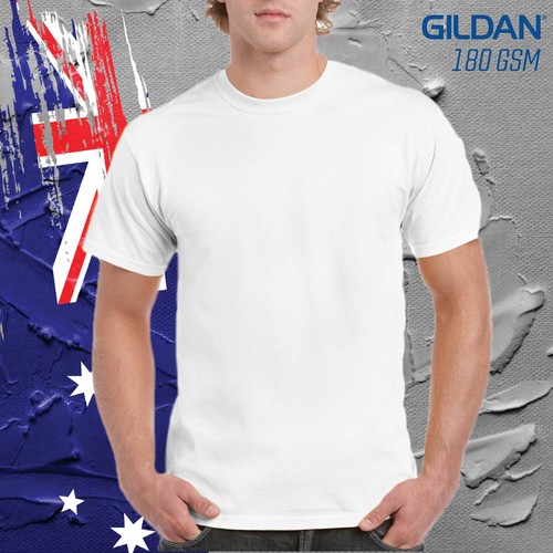 White Cotton Basic Tee Shirt Mens 
