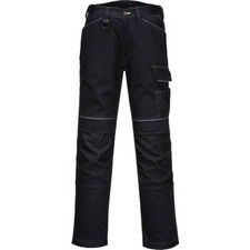Image of Portwest PW3 Lightweight Stretch Work Trousers Black 42" 31"
