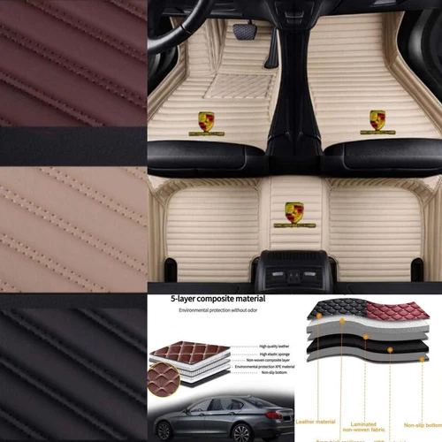For Porsche All Models Car Floor Mats Waterproof Custom Auto Pu Leather Carpets - Picture 14 of 33