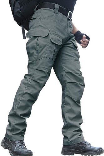 Mens Softshell Work Trousers,Cargo Fleece Lined Thermal Pants, Ski
